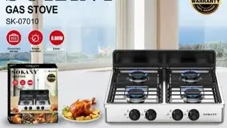 بوتوجاز مسطح سوكاني 4 عين استانلس عالي الجوده غاز + امبوبه sk-07010