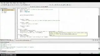 PortablePython number guessing game