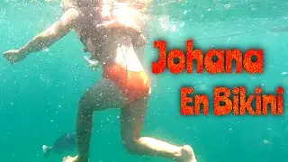 Expectacular vista bajo el agua. Nano no desaprovechó el tiempo con Johana