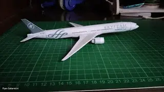 Korean Air B777-300ER (HL7783) SKYTEAM Livery Papercraft Model 🇰🇷