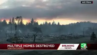Several people injured in wildfire near town of Weed, homes destroyed
