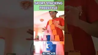 An Incredible Speed of Freestyle Cup Stacking in 6.707 Seconds! #sportstacking #speed #shorts