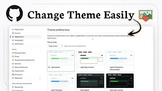 how to change appearance in Github (User Interface Setup)