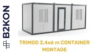 B2KON (DE) TRIMOD - DREIFACH FLATPACK CONTAINER (6 x 2,4m) MONTAGE