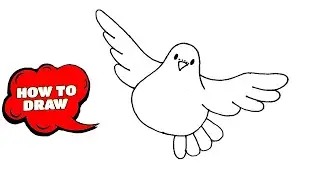 How to Draw a DOVE step by step| DOVE Drawing easy with Pen