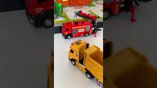 [ASMR] Unboxing & Review fire truck + container tractor truck | Zin Cars #asmr #automobile #truck