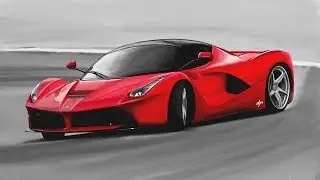 Ferrari LaFerrari Drift | Realistic Drawing | drawingpat