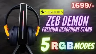 Zebronic ZEB Demon Headphone Stand Unboxing & Review ⚡ Best RGB Headphone Stand Under 2000