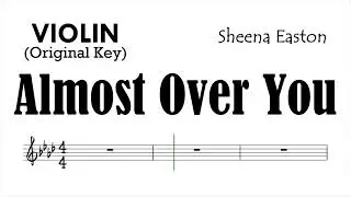 Almost Over You Violin Sheena Easton Sheet Backing Play Along Partitura