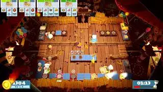 Overcooked 2 Carnival of Chaos Level 1-3 4 Stars 4 Player Co-op