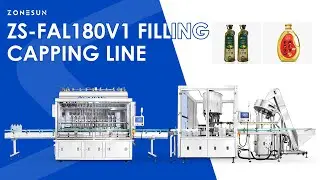 Zonesun ZS-FAL180V1 High Speed Bottling Line #fillingmachine #cappingmachine