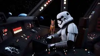 Stormtrooper rescues a cat, AI generated movie #starwars #stormtrooper #cat #rescue #cosplay