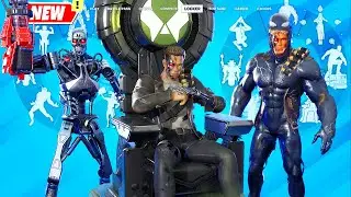 Fortnite Terminator doing all Funny and Glitched Built In Emotes