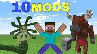 10 MODS NO MINECRAFT BEDROCK!!!! ( O VIDEO BUGOU)