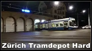 fr&uuml;hmorgens beim Tramdepot Hard in Z&uuml;rich, Schweiz 2018
