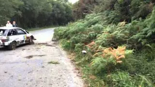 Accidente Suzuki Swift rallye San Froilan 2014 Iago Gonz&aacute;lez-David Rey