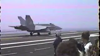 F/A-18 Hornet landing on the USS Theodore Roosevelt (CVN-71) (Airshow - part 2)