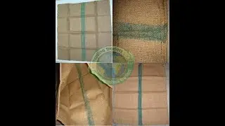 Jute Sacking Cloth for 2 Inch Green Stripe Jute Bag Food Grade - IJO STANDARD-98/01 #JuteSackCloth