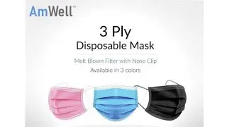 Amwell Brand 3ply Disposable Mask for Adults & Kids  #covidsafety #healthsafety #surgicalmask #3ply