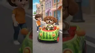 Mun & SuSu Go to the Supermarket with a Watermelon Car