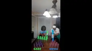 Cup Stack race! #familygames #competition #shortvideo