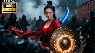 【2025武侠电影】美女侠士为救被绑架的妹妹，孤身前往敌人营地，单挑100黑衣死侍🔥#chinesedrama #movie #功夫 #动作 #kungfu #电影 #武侠