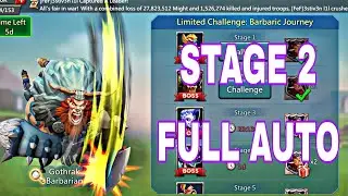 Lords mobile Barbarian Limited Challenge Stage 2 Fully Auto|Barbaric Journey Stage 2 Fully Auto