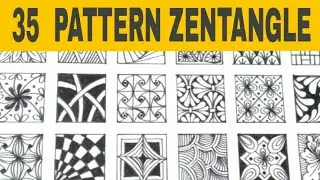 MENGGAMBAR 35  MOTIF ZENTANGLE || KREASI GAMBAR