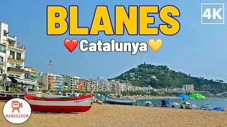 Blanes, Costa Brava, Catalunya ❤️💛 Walking Tour | With Captions