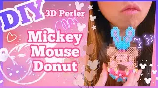 Mickey Mouse 3D Donut Perler Beads | DIY gift for Valentine&rsquo;s Day