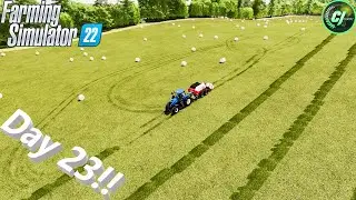 FS22 Baling Silage! | Ultra 4K! | Back Roads Day 23! | #timelapsevideo | #fs22 | #cjfarms
