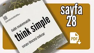 THINK SIMPLE SAYFA 28 / ALAN VE HACİM /  &Ouml;ABT MATEMATİK TEKRAR (AYT DIŞI)
