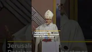 Jerusalem's Latin Patriarch leads Christmas mass at Gaza church | AJ #shorts
