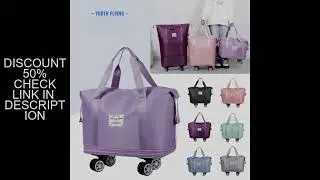 Universal wheel expandable luggage Large capacity dry and wet separation storage travel fitness bag