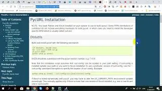 PycURL установка