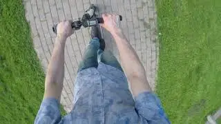 Копия Jack Hot - электросамокат Carbon Fiber. Тест-драйв на улице.