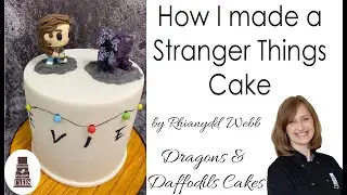 How I made a Stranger Things Cake with Steve and the Demodog cake toppers and sharp edge icing