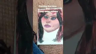 Painting first time with cheap water colours@triggeredinsaan @MrBeast @tseries