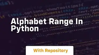 alphabet range in python