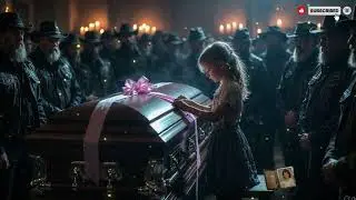 Little Girl Places a Pink Ribbon on the Biker's Casket &mdash; The Club Gasped at the Photo in Her Locket
