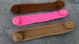 How to crochet cute face mask extender with button; Adjustable mask holder for beginners