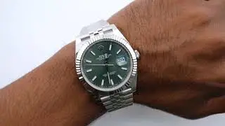 Rolex 126334 Datejust 41 mm 18k White Gold Mint Green Dial Jubilee Bracelet Complete Set 2025