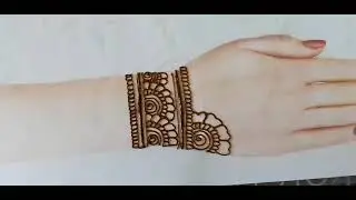 ✨ Modern Back Hand Mehndi with Bracelet Pattern