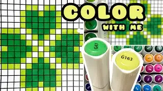 Coloring a CUTE Four Leaf Clover 🍀 (ASMR)