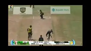 rowmen powwel amazing sweep shot against  fast bowler