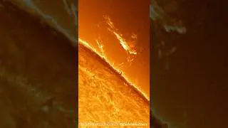Spectacular Side View of the Solar Rim! Captured Through My Telescope #colorized #space #solarsystem