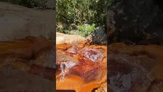Thermal Red Waters #shorts #asmr  #waterfall #thermal #nature #greece