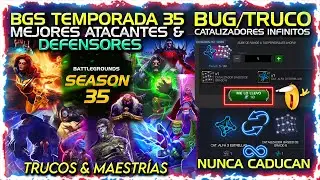 MEJORES ATACANTES & DEFENSORES - BATTLEGROUNDS TEMPORADA 35- TRUCOS & MAESTRÍAS | MCOC 
