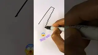 Как нарисовать ручную пилу для детей #шорты #ytshorts #рисунок #искусство #детскоеискусство