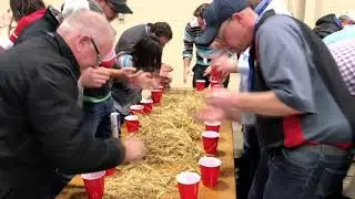 World Record Set For Hand Threshing Wheat